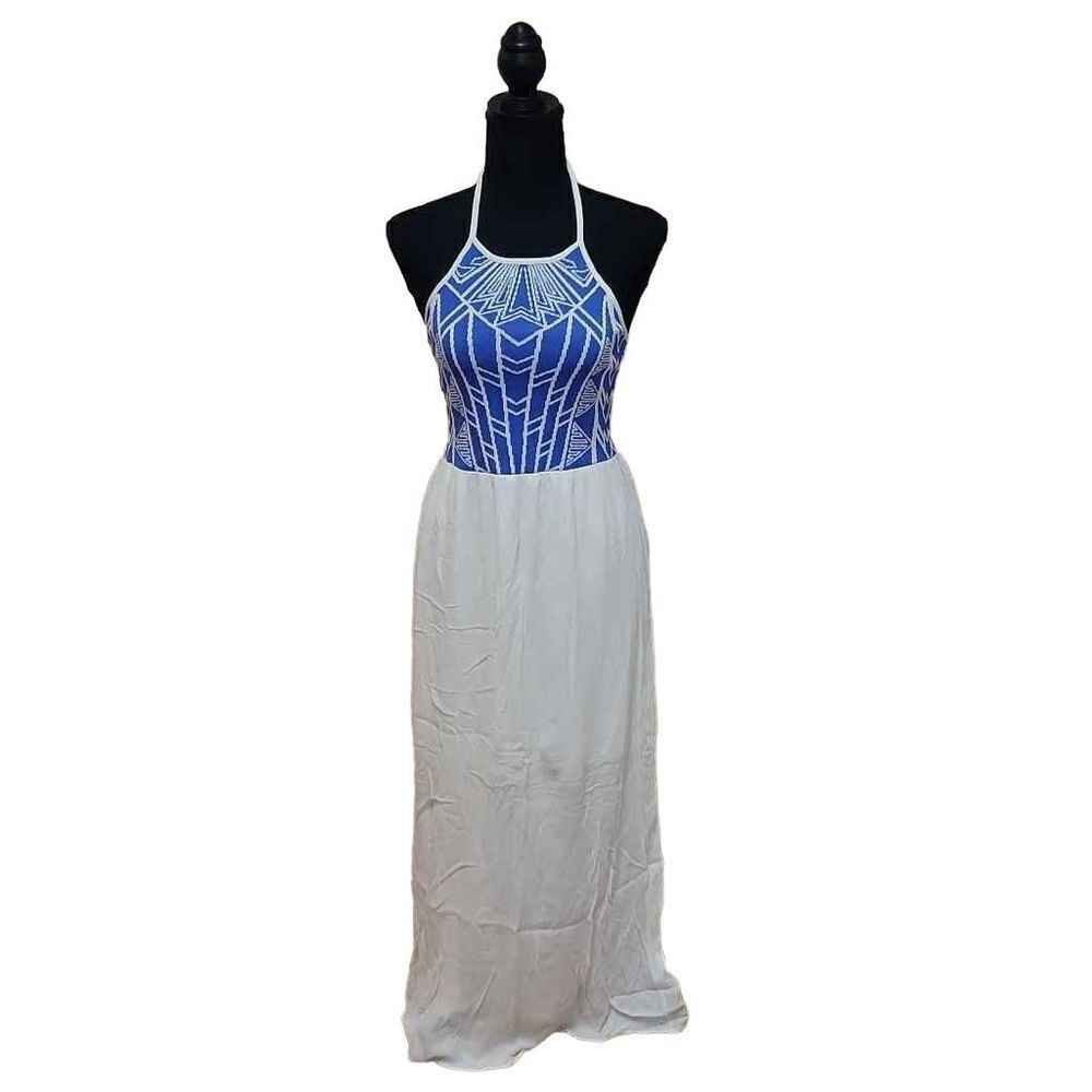 Jealous Tomato Multimedia Halter Maxi Dress